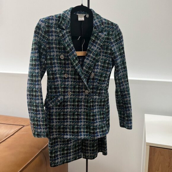 TRISTAN – Fitted Checkered Blazer, part of matching set – Stretch  – Size XS - Picture 2 of 6